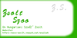 zsolt szoo business card