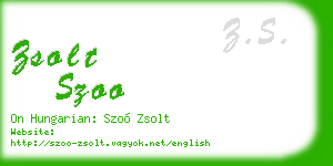 zsolt szoo business card